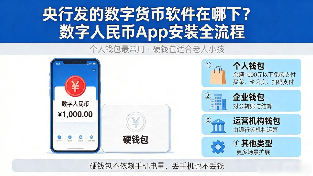 央行发的数字货币软件在哪下？数字人民币App安装全流程