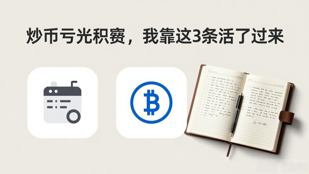 炒币亏光积蓄，我靠这3条活了过来
