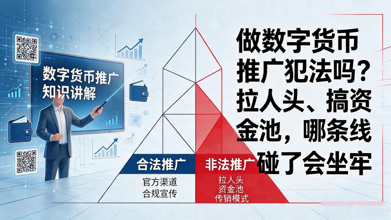 做数字货币推广犯法吗？拉人头、搞资金池，哪条线碰了会坐牢