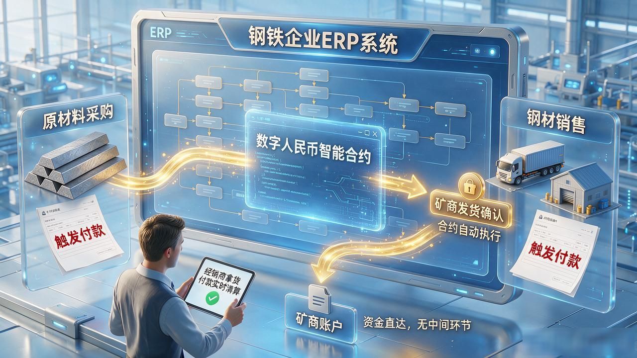 钢企数字货币结算怎么落地，上下游账期缩短是实打实的好处