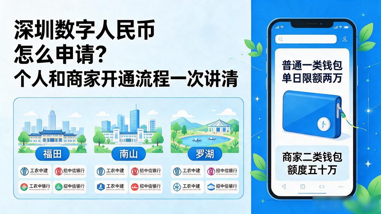 深圳数字人民币怎么申请？个人和商家开通流程一次讲清