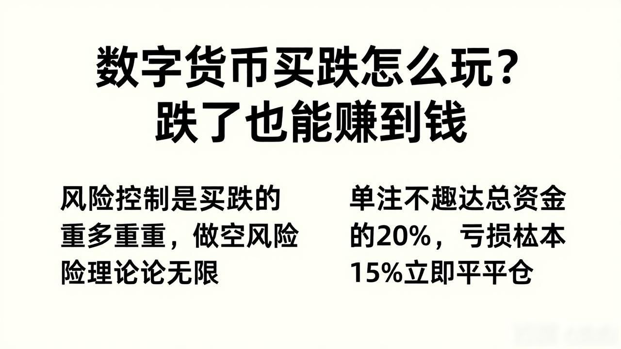 数字货币买跌怎么玩？跌了也能赚到钱