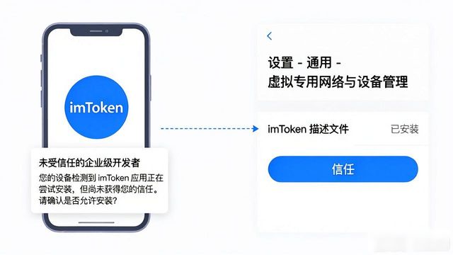 imToken苹果版下载安装教程 超详细PPT流程图