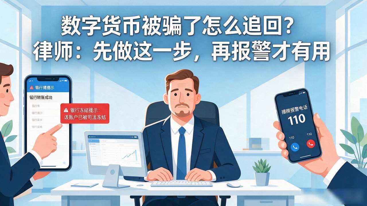 数字货币被骗了怎么追回？律师：先做这一步，再报警才有用