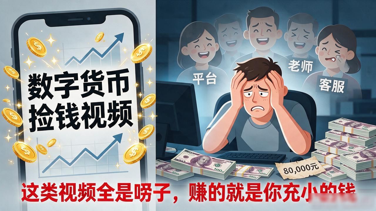 别再手痒点数字货币捡钱视频，我拿八万块才看懂那套路