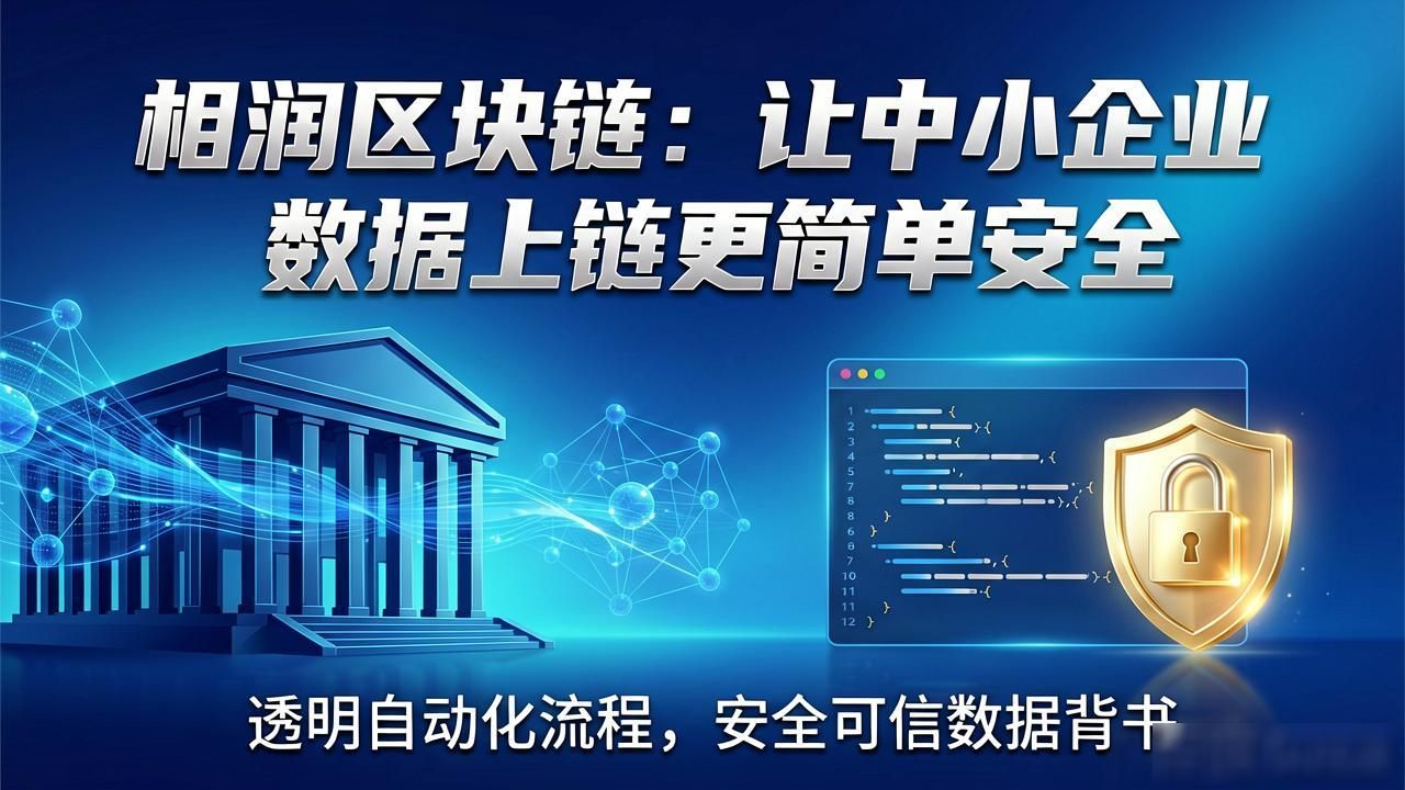 相润区块链：让中小企业数据上链更简单安全