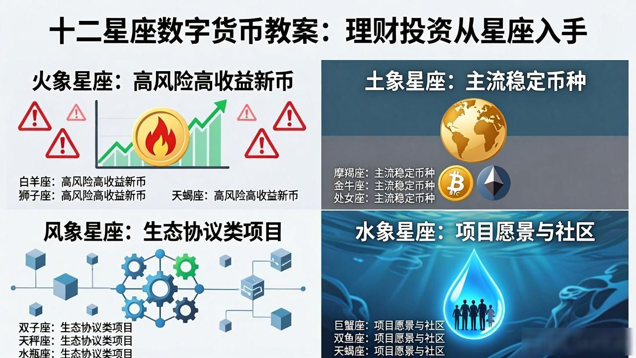 十二星座数字货币教案：理财投资从星座入手