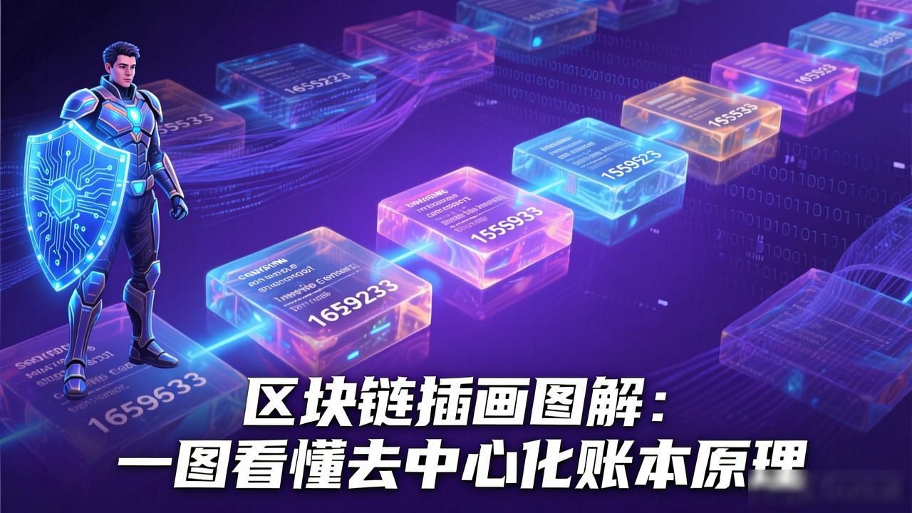 区块链插画图解：一图看懂去中心化账本原理