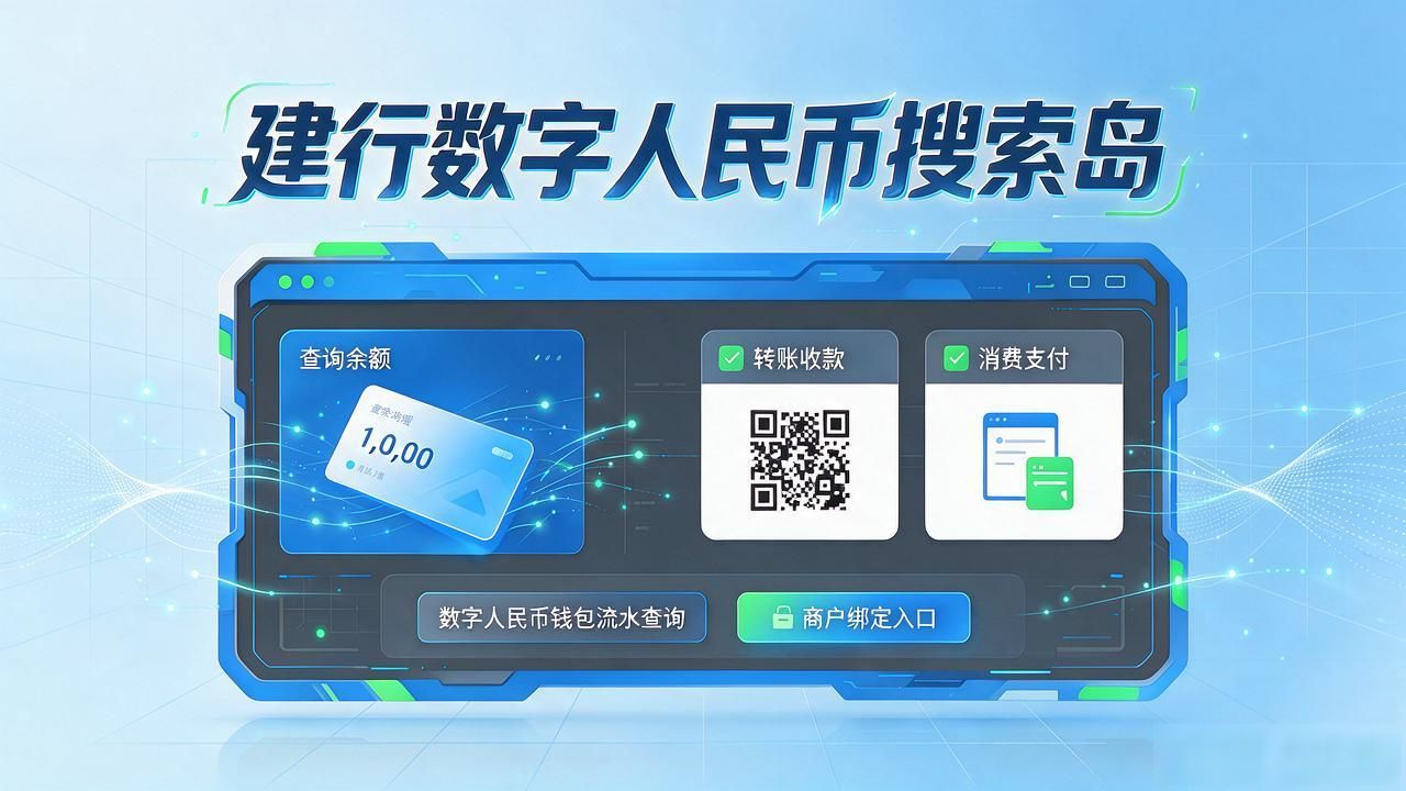 建行数字人民币搜索岛在哪 开通使用全攻略