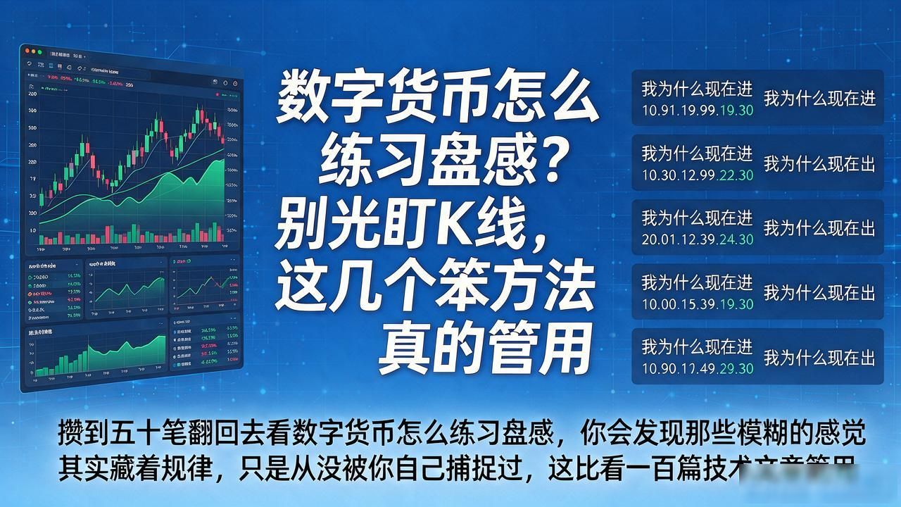 数字货币怎么练习盘感？别光盯K线，这几个笨方法真的管用
