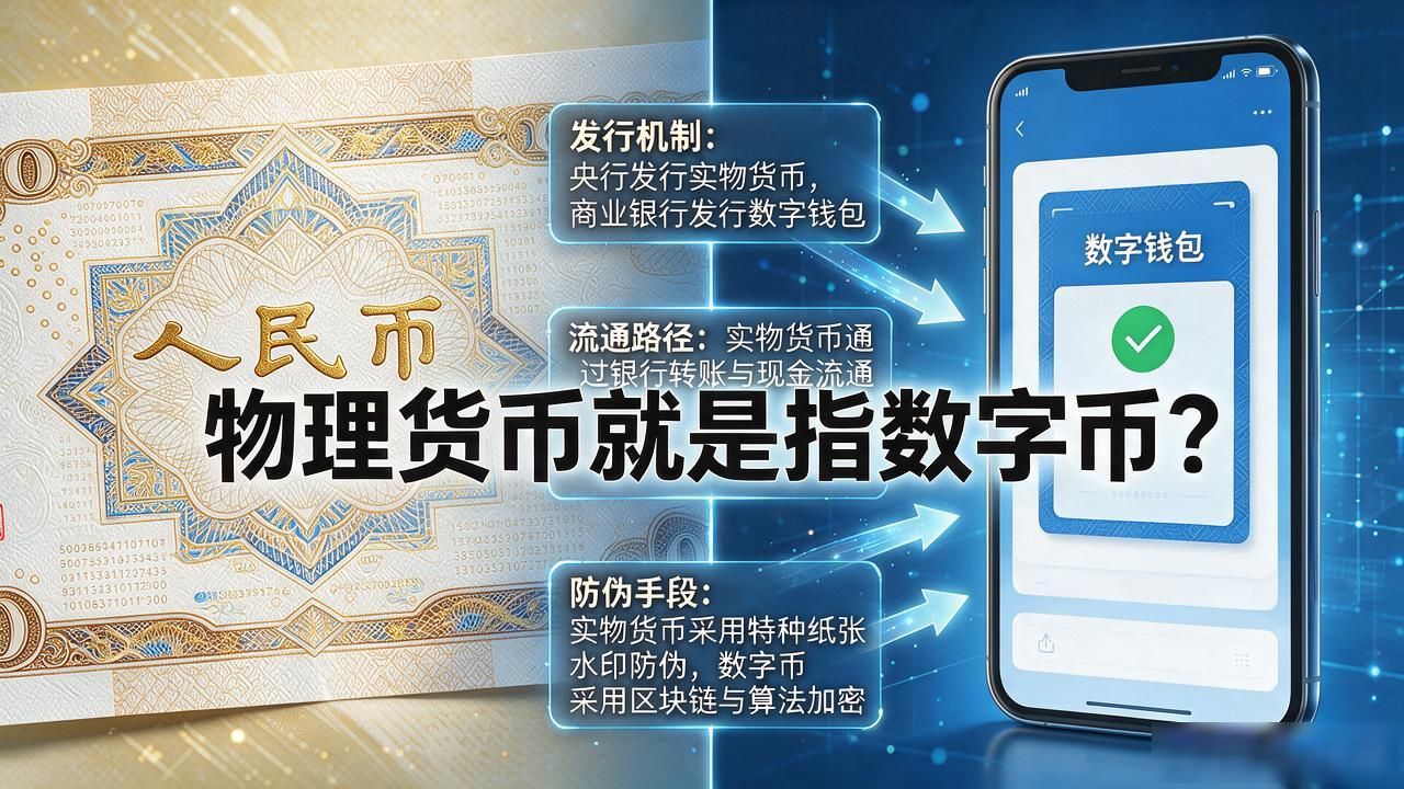 物理货币就是指数字币？干了十五年柜台的，这说法得掰扯清楚