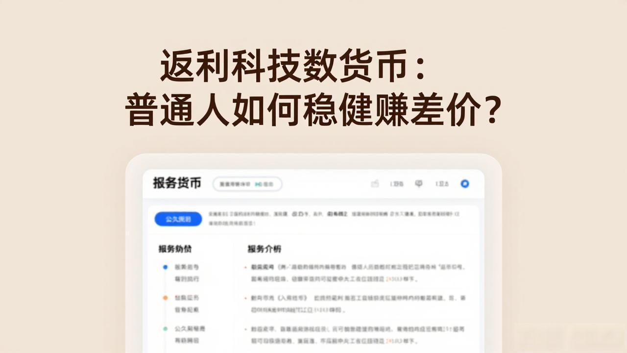 返利科技数字货币：普通人如何稳健赚差价？