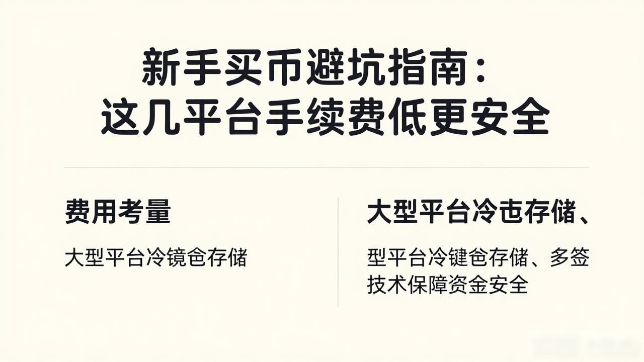 新手买币避坑指南：这几家平台手续费低更安全