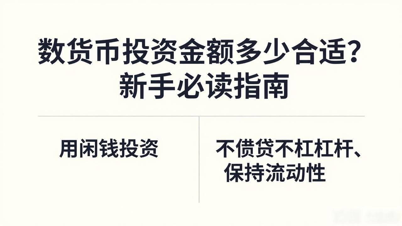 数字货币投资金额多少合适？新手必读指南