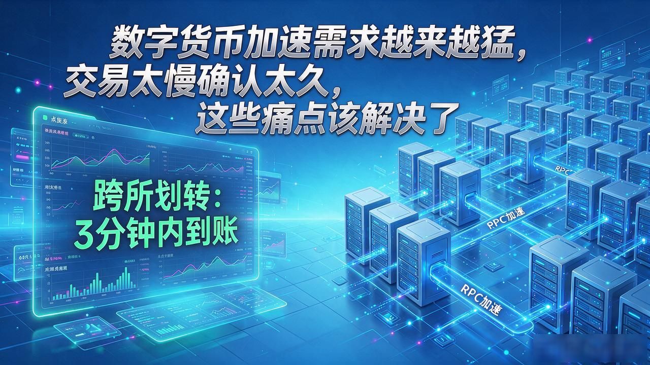 数字货币加速需求越来越猛，交易太慢确认太久，这些痛点该解决了