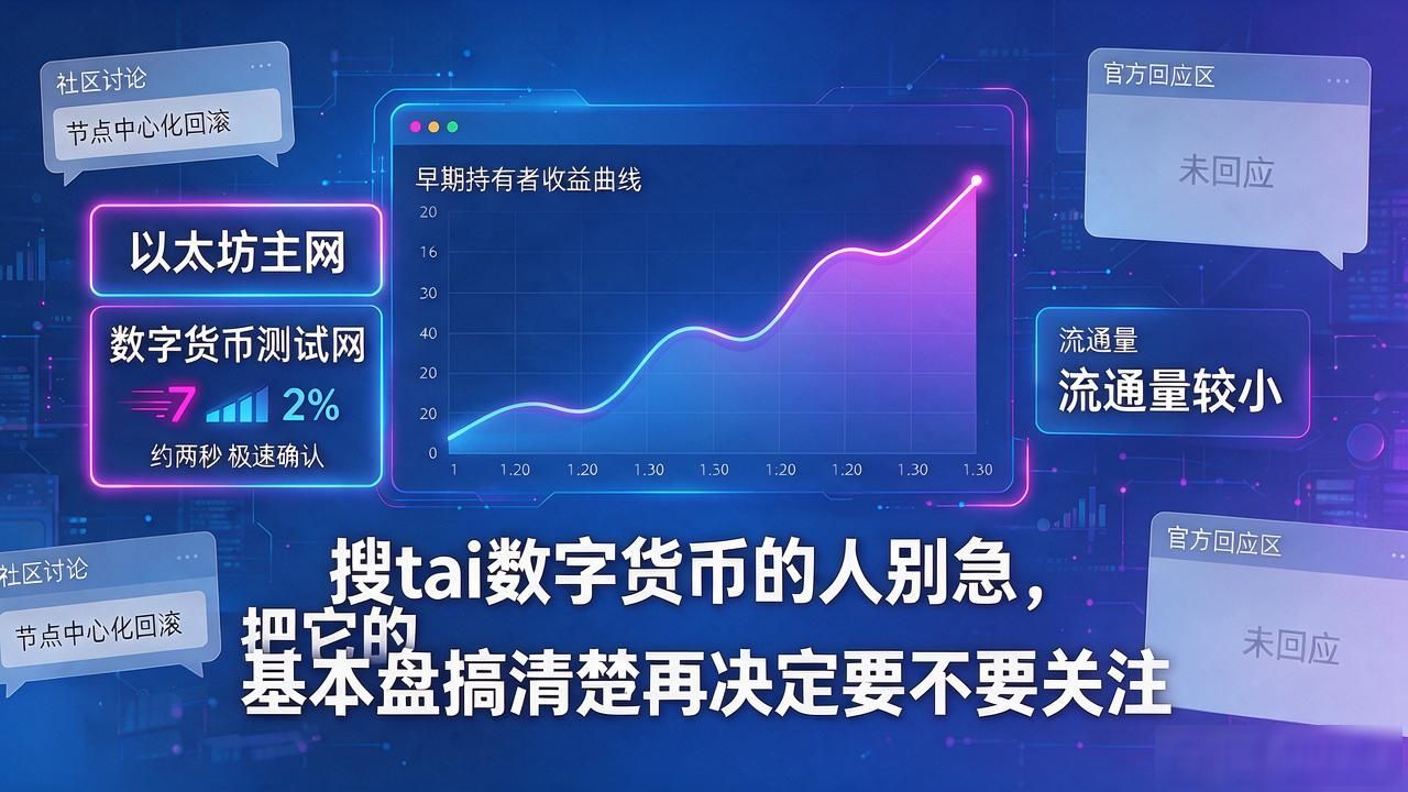 搜tai数字货币的人别急，把它的基本盘搞清楚再决定要不要关注