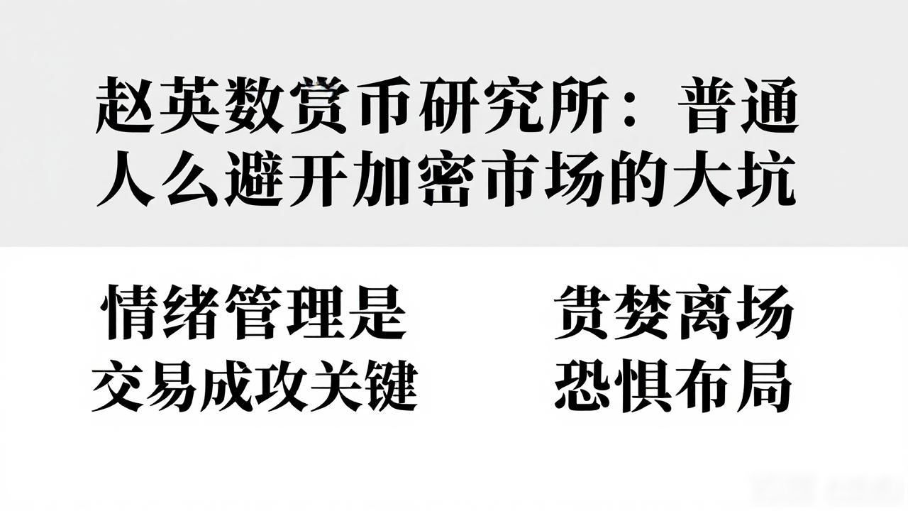 赵英数字货币研究所：普通人怎么避开加密市场的大坑