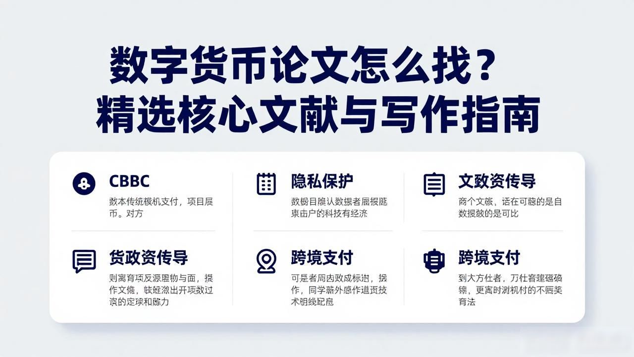 数字货币论文怎么找？精选核心文献与写作指南