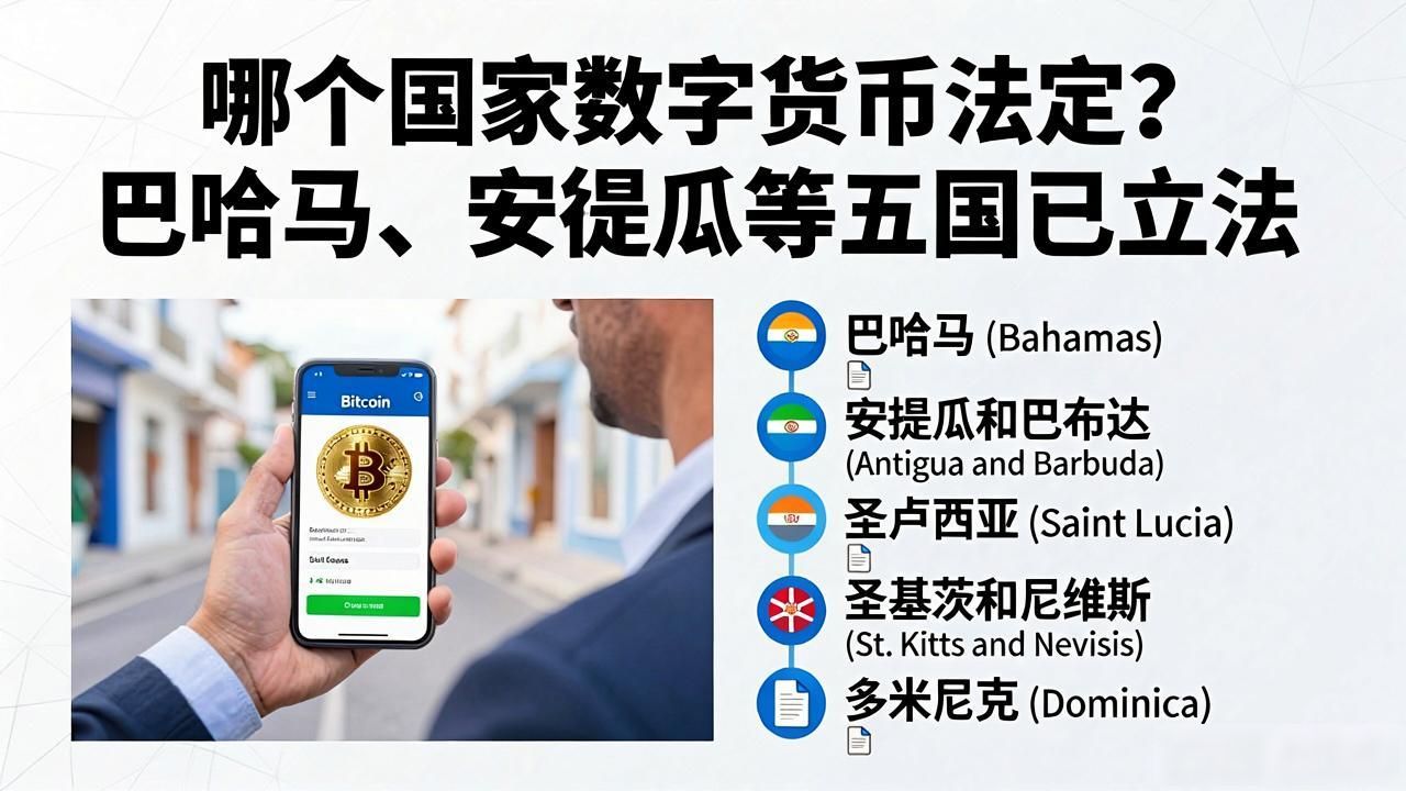 哪个国家数字货币法定？巴哈马、安提瓜等五国已立法