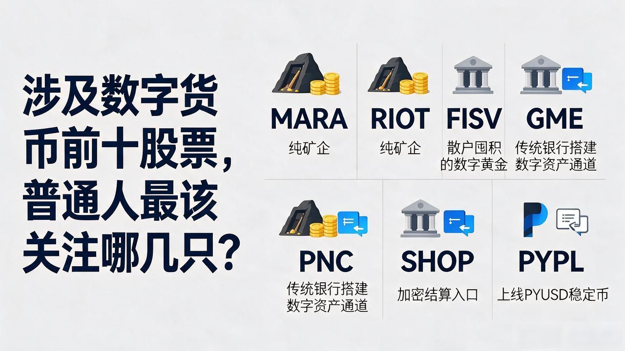 涉及数字货币前十股票，普通人最该关注哪几只？