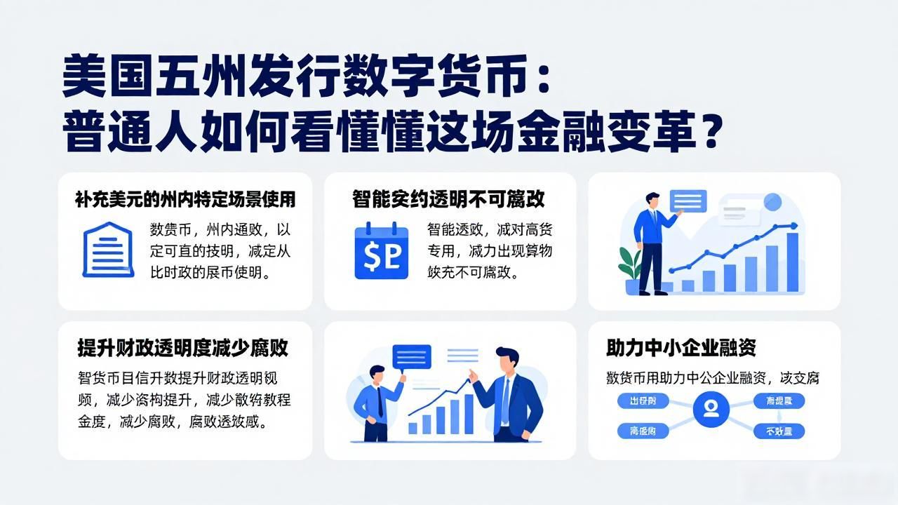 美国五州发行数字货币：普通人如何看懂这场金融变革？