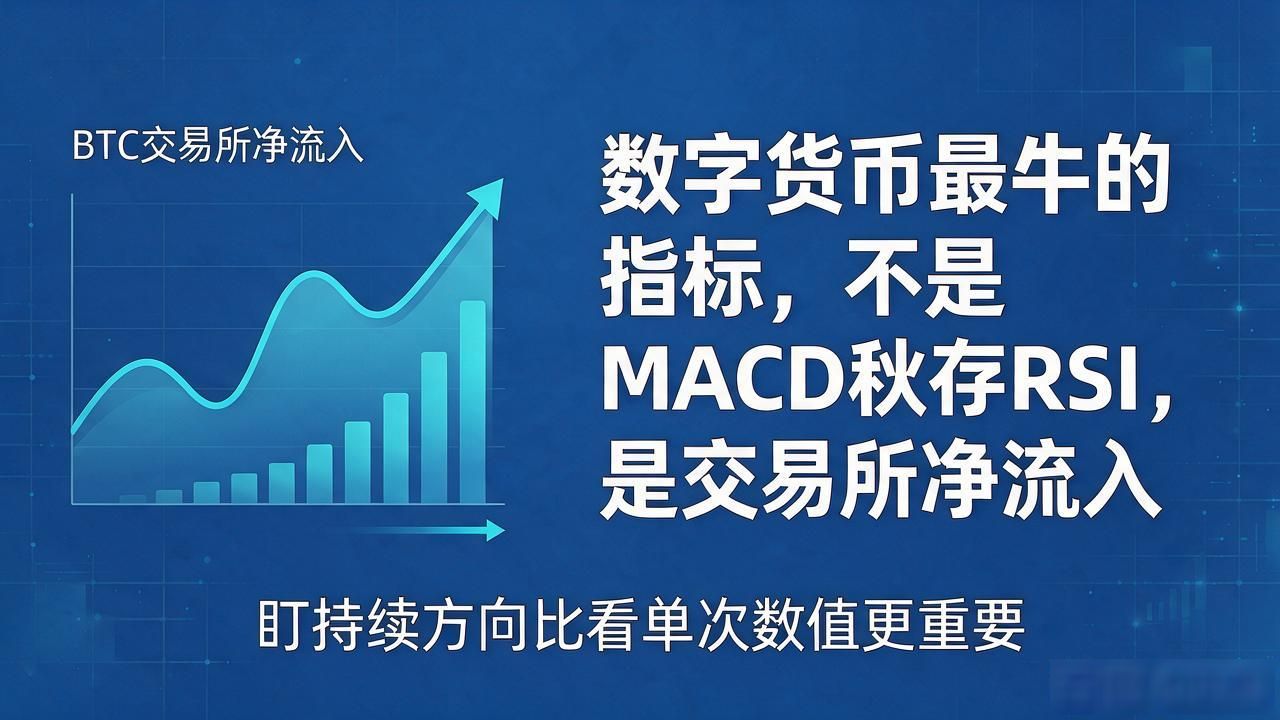 数字货币最牛的指标，不是MACD不是RSI，是交易所净流入