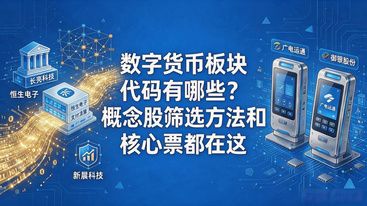 数字货币板块代码有哪些？概念股筛选方法和核心票都在这