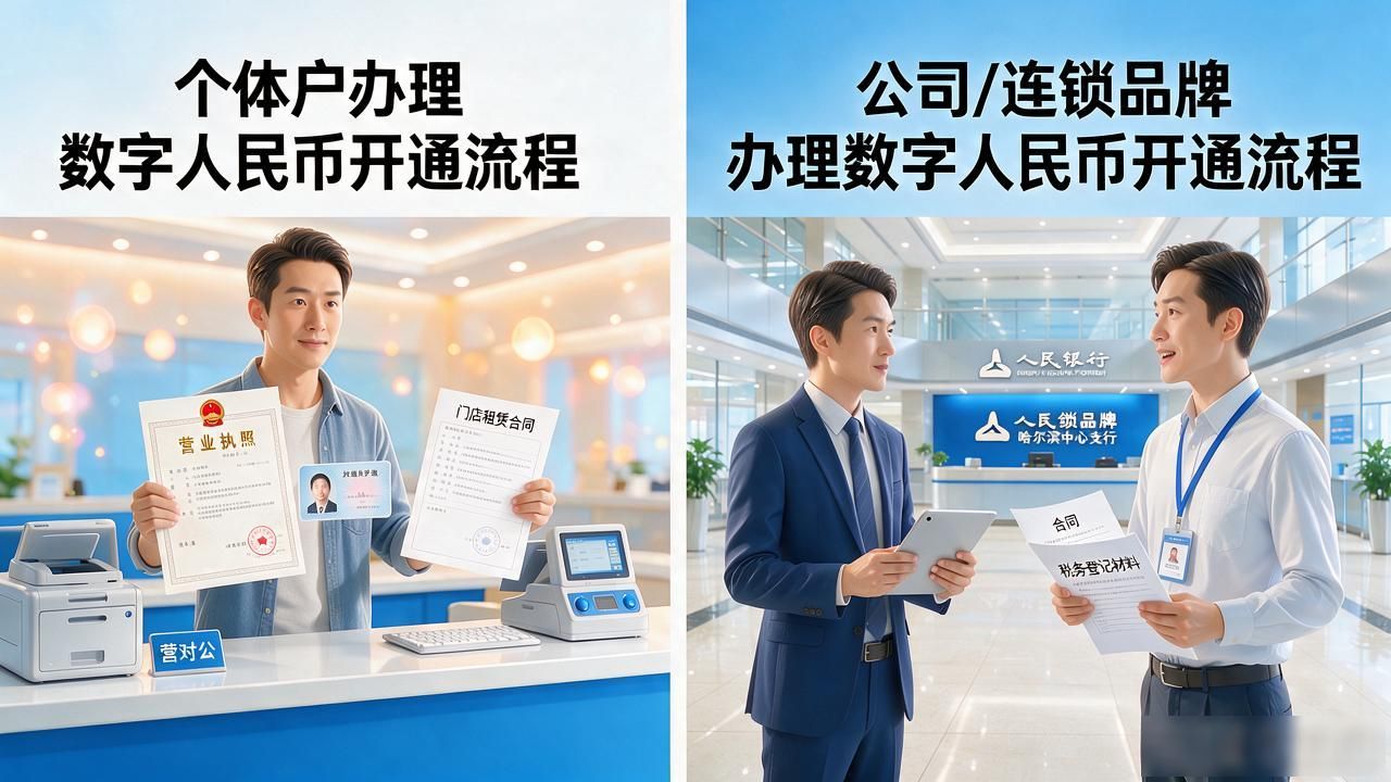哈市数字人民币怎么开通？跑了三家银行，把个人和商户流程捋清了