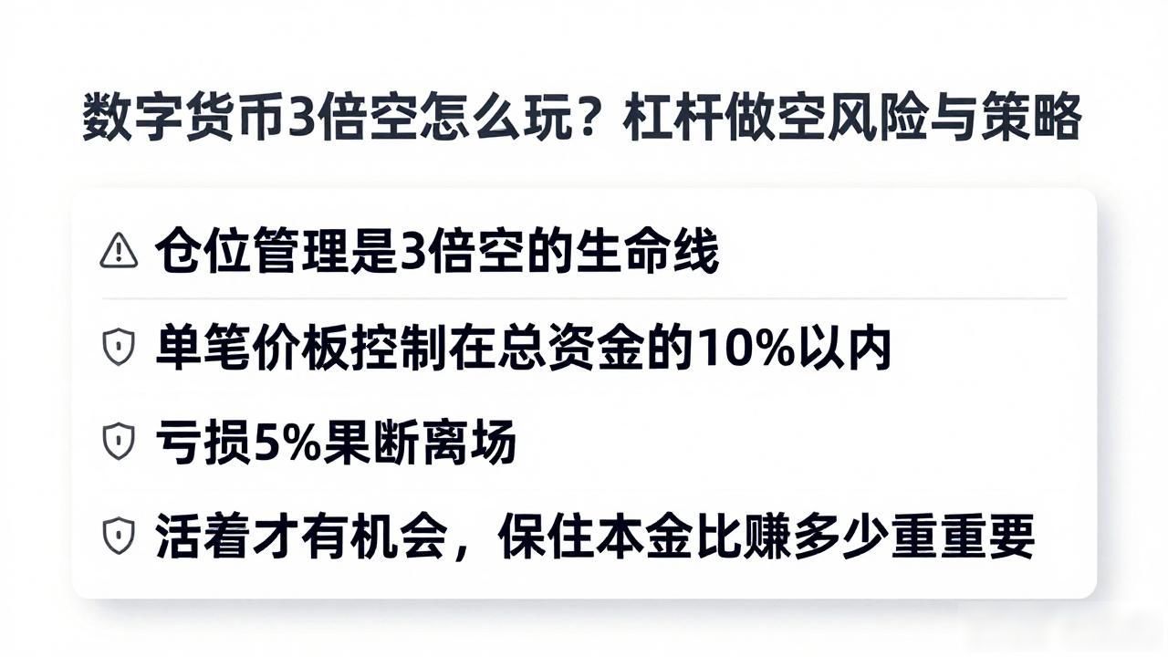 数字货币3倍空怎么玩？杠杆做空风险与策略